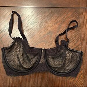 Jennifer Lopez Elegant Black Lace Bra Size 38C